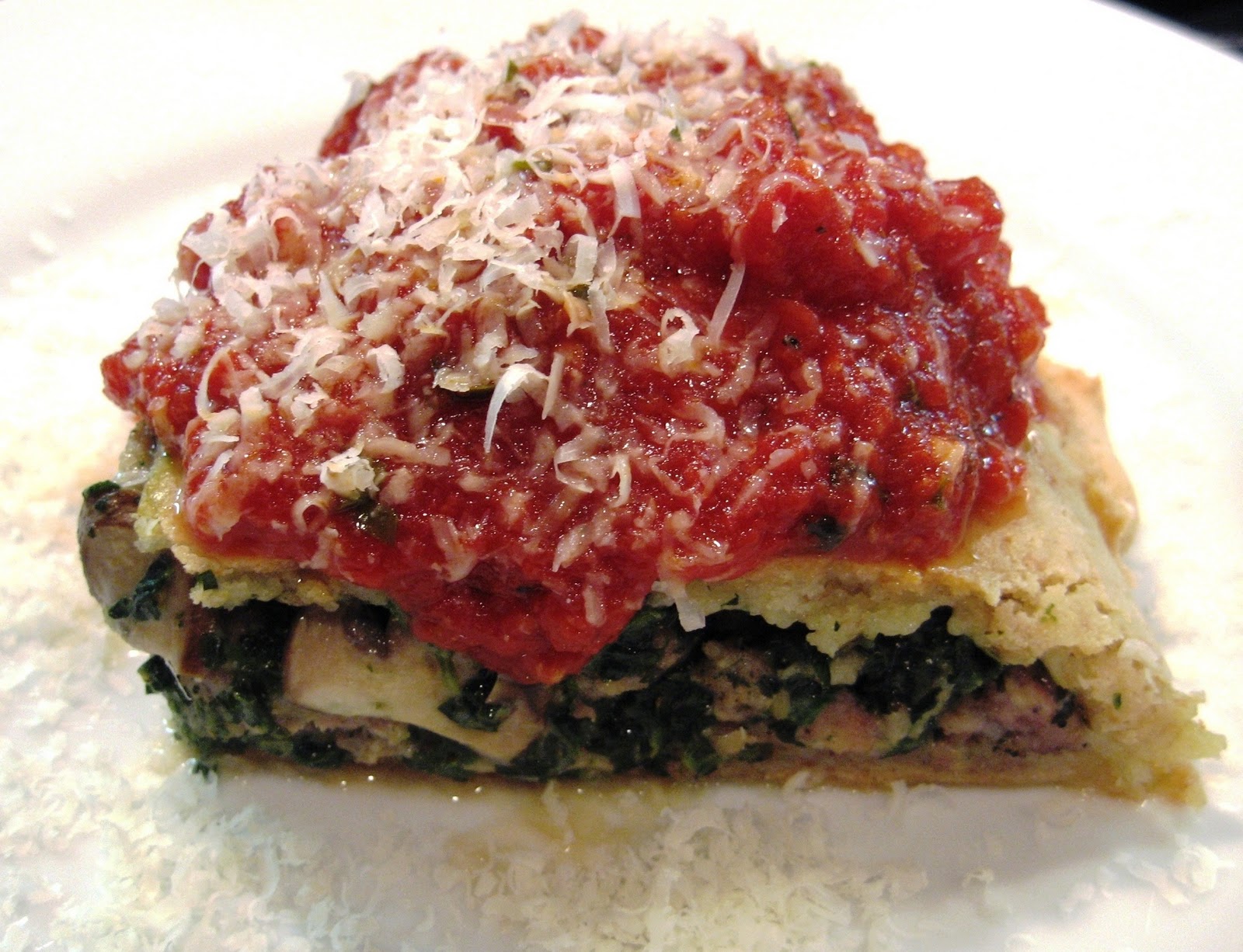 The Sensitive Epicure Stuffed Pizza Pie Spinach, Mushrooms, Sausage