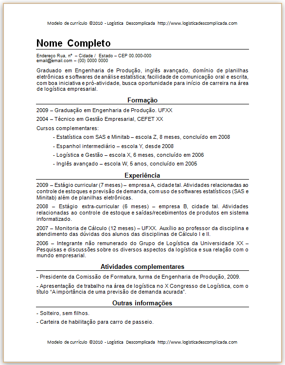 mesk rh modelo de curriculo exemplo de curriculo
