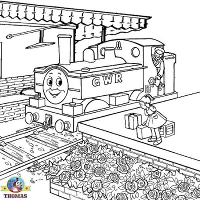 GWR Duck the Tank engine free coloring Thomas the train pictures printable worksheets for kids art