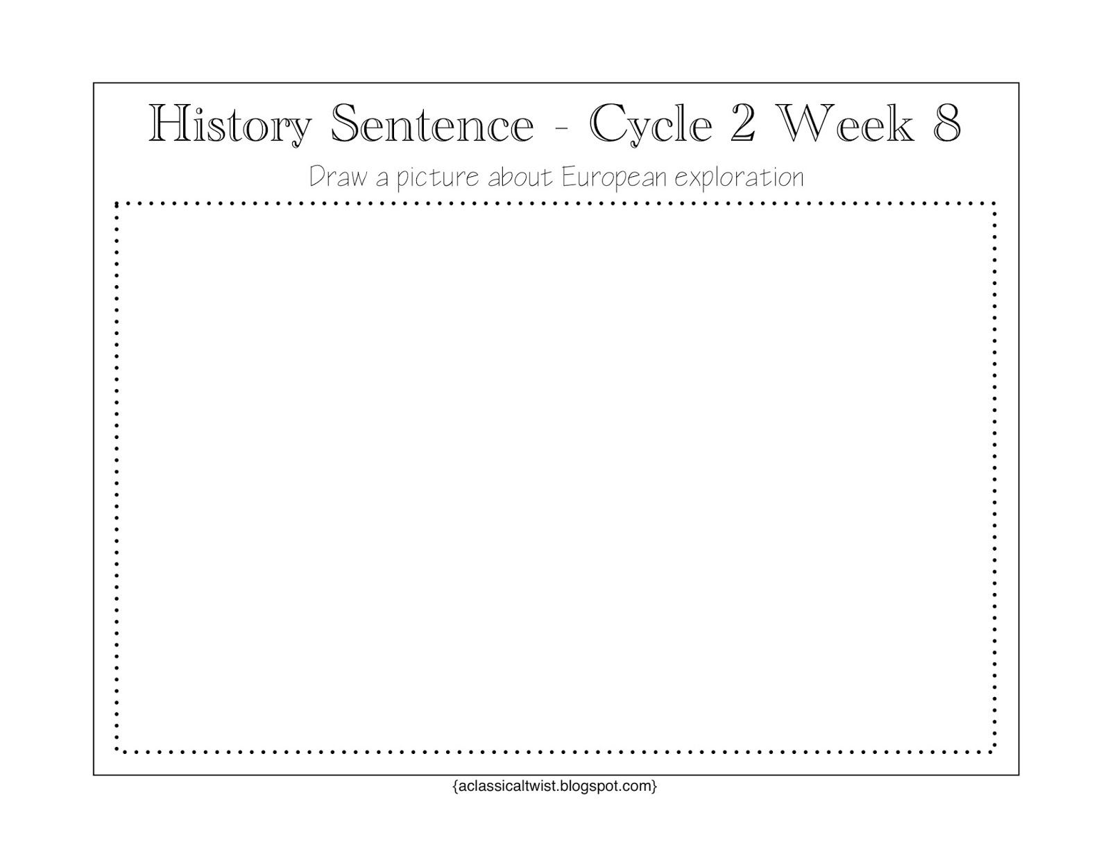 Homeschooling with a Classical Twist Cycle 2, Week 8 {History Sentence