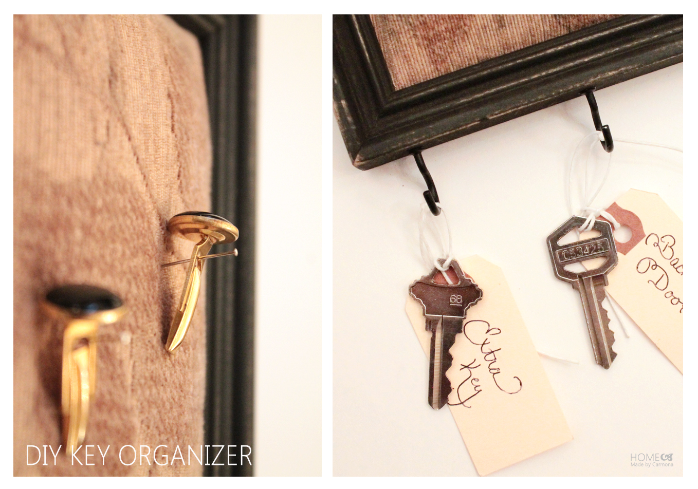 DIY Key Organizer Home Made by Carmona