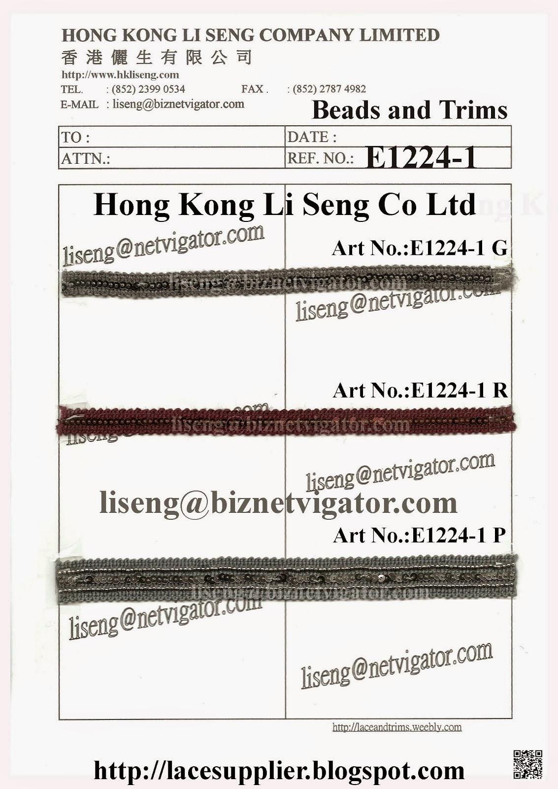 Beads and Trims Manufacturer Wholesale Supplier - Hong Kong Li Seng Co Ltd