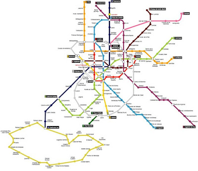 Map of Madrid Metro Underground