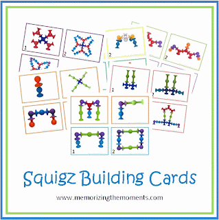 Free Squigz Building Cards for Visual Discrimination