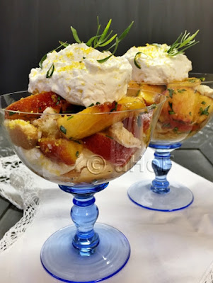 Peach Tarragon Parfaits with Mascarpone Cream