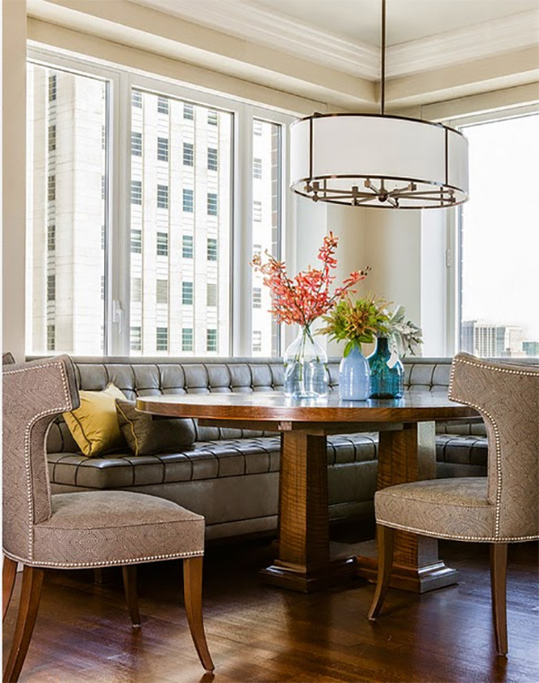 Interiors by jacquin: maximizing space with stylish banquette seating