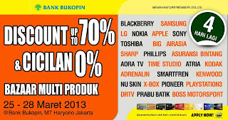 Bank Bukopin Promo Diskon Hingga 70% Multi Produk