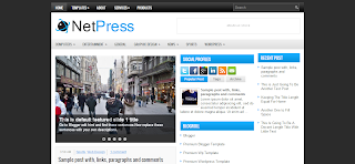 NetPress Blogger Template NetPress Blogger Template is a Tech Related Blogger Template