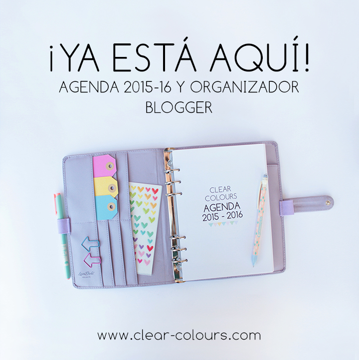 clear colours agenda clear colours 2015 2016 y organizador blogger formato de agenda 2015