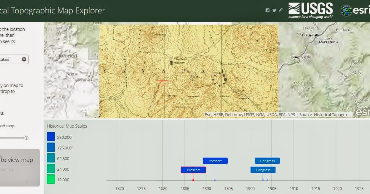 Arizona Geology USGS Historical Topo Map Explorer online