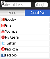 Display Of Speed Dial