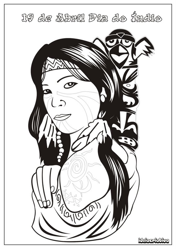 blog jonathan cruz dia do Índio desenhos para colorir