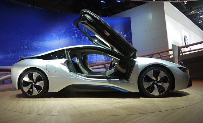 BMW i8 production version pictured at Frankfurt 2013 Motor Show