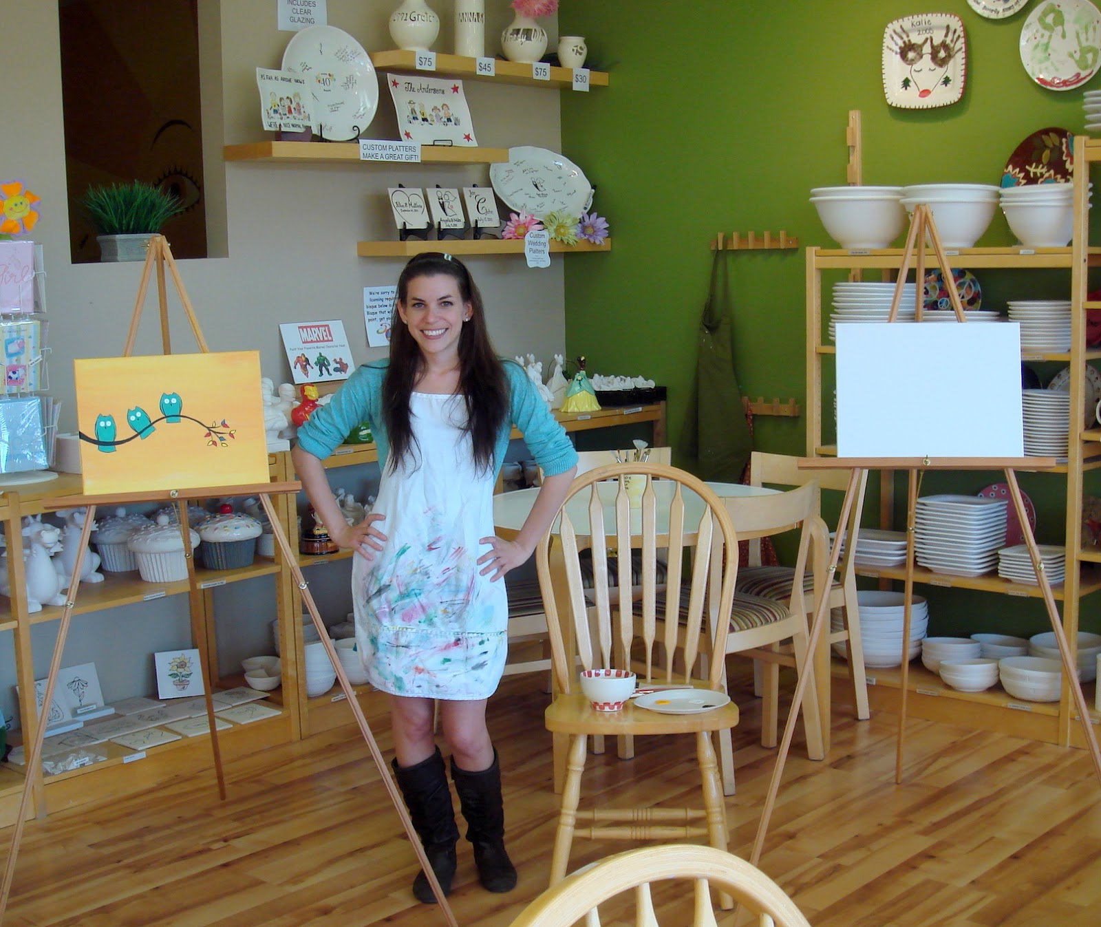 Painting on canvas classes at Claytopia Painting & Illustration in Erie, PA by Heather Cash