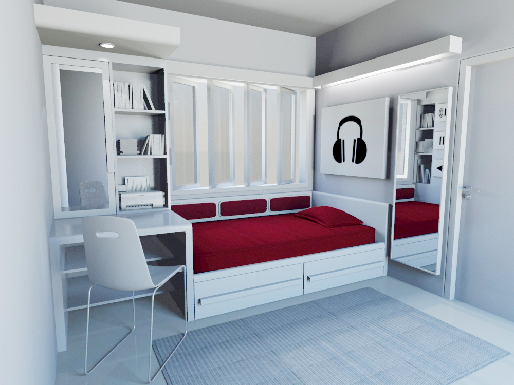 Anton Kurniawan Portofolio: SINGLE BEDROOM DESIGN