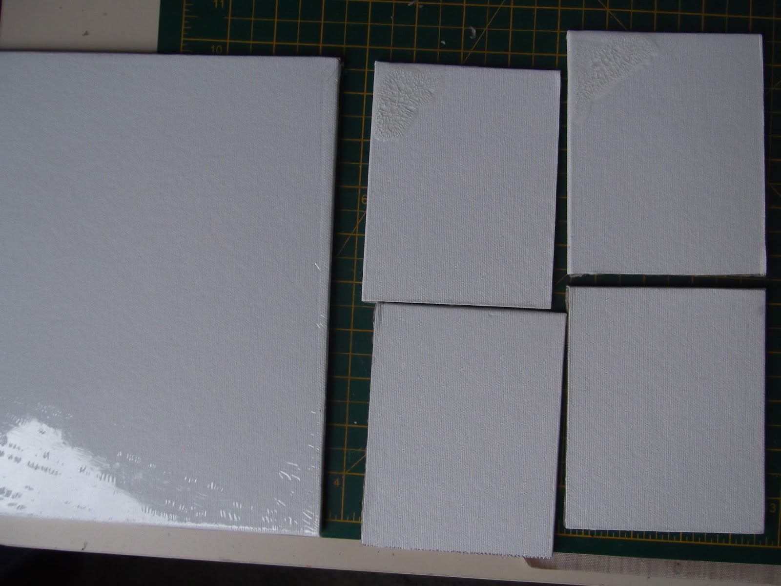 Kezzy's Crafty Journey Dylusion Sprays on Canvas with and without