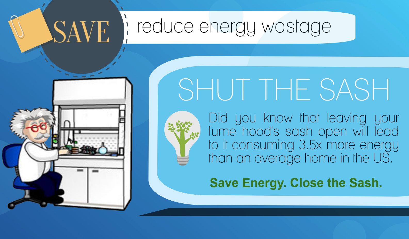 Shut the Sash Key to reducing your hood’s energy consumption? Nano