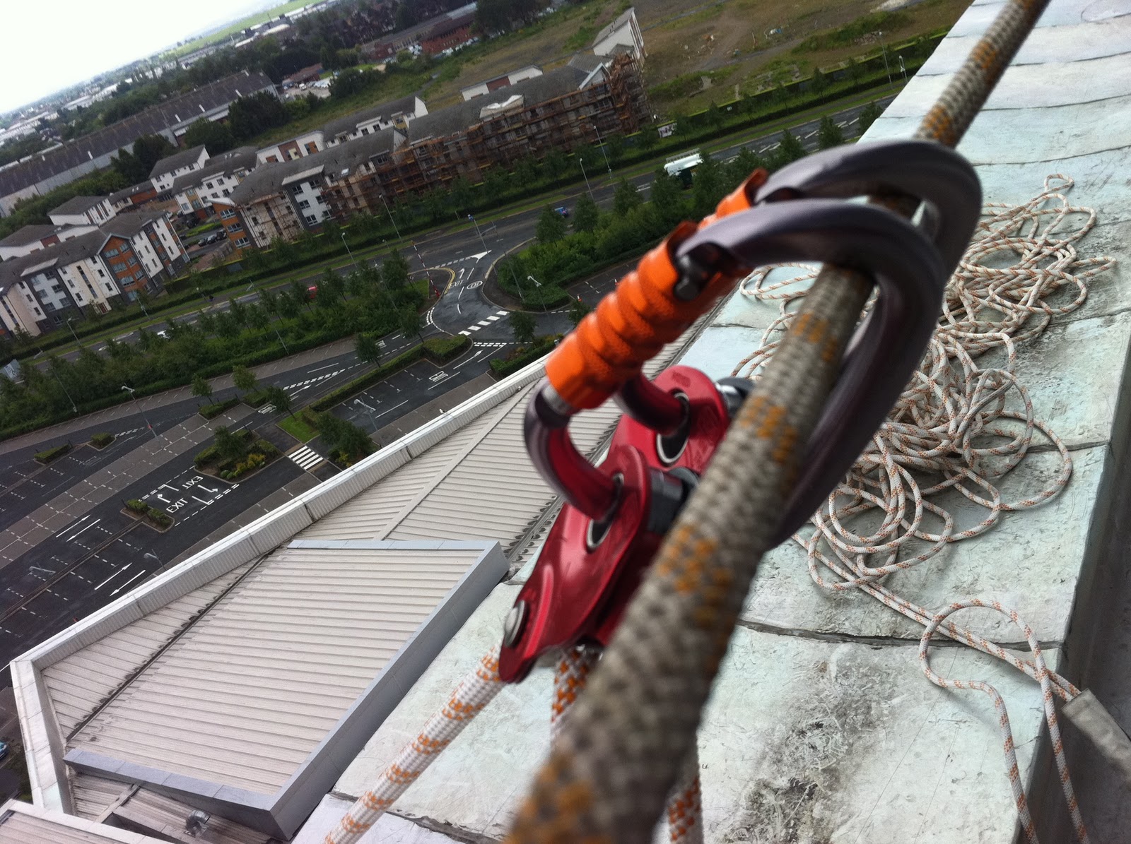 Rope Task Limited Expert Rope Access Team Install Signage in Glasgow