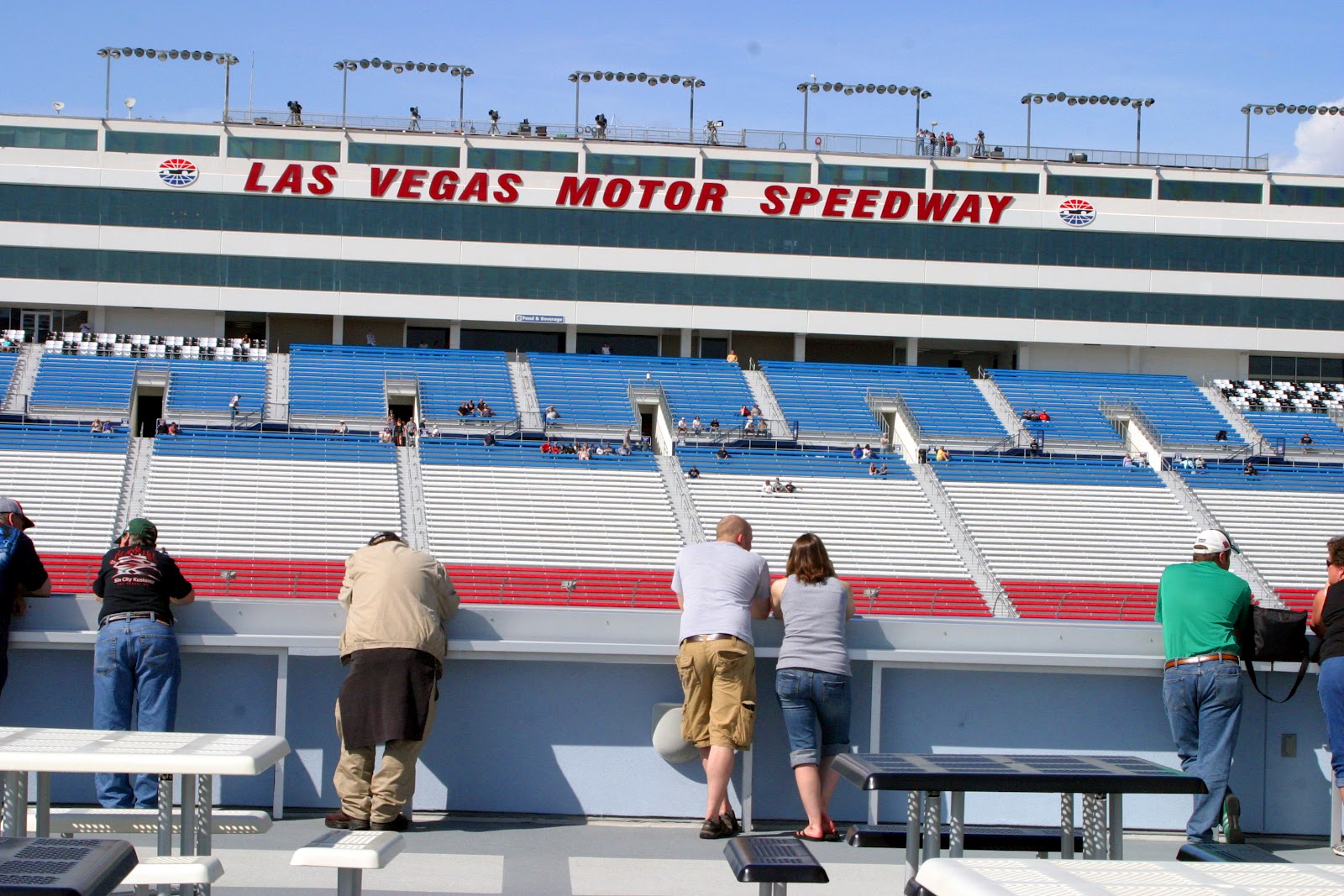 Dan and Eileen on the go NASCAR Las Vegas Motor Speedway