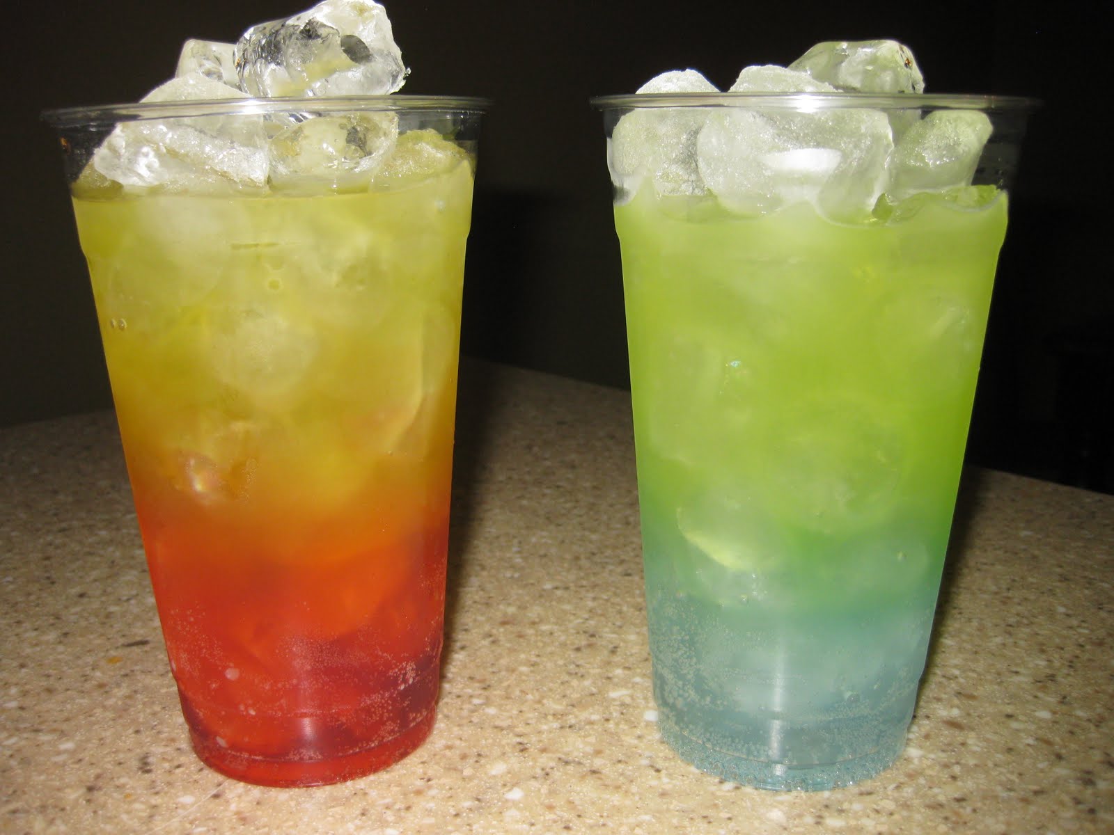 girls and their meals Layered Drinks