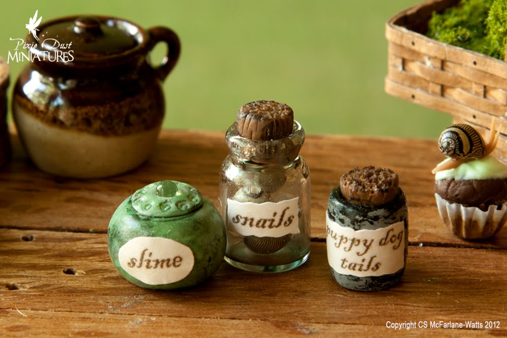 Pixie Dust Miniatures Slime, snails and Puppy dog tails