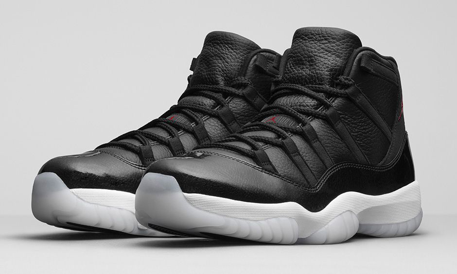 Mens Air Jordan Retro 11 Grey Black Red shoes