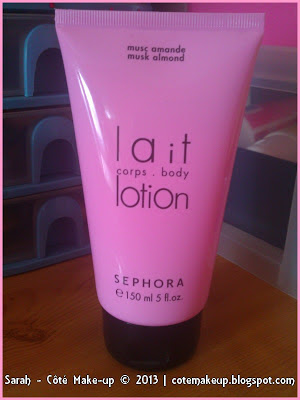 lait corps sephora musc amande