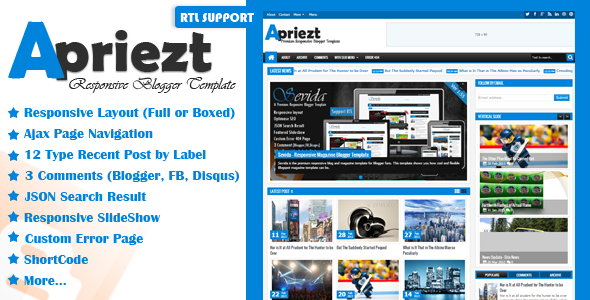 Apriezt Responsive Blogger Template Apriezt Responsive Blogger Template