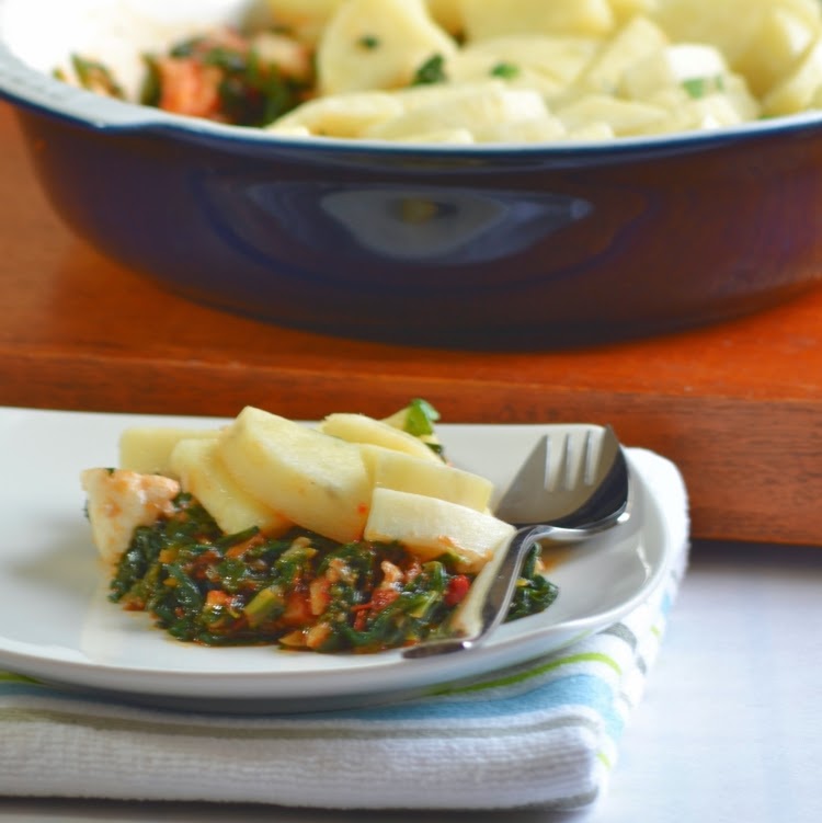 Yam with Stewed Spinach Funke Koleosho's New Nigerian Cuisine