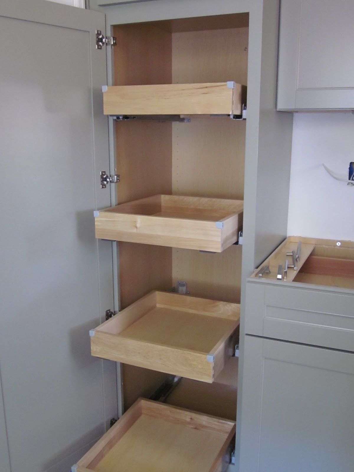 Under cabinet drawers kitchen Window Seat Cabinets with Drawers