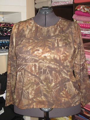 Camouflage Knit Long Sleeve T-shirt www.sewplus.blogspot.com