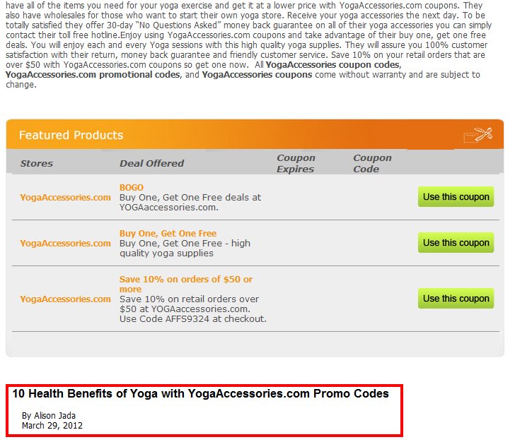 Yoga accessories online coupons