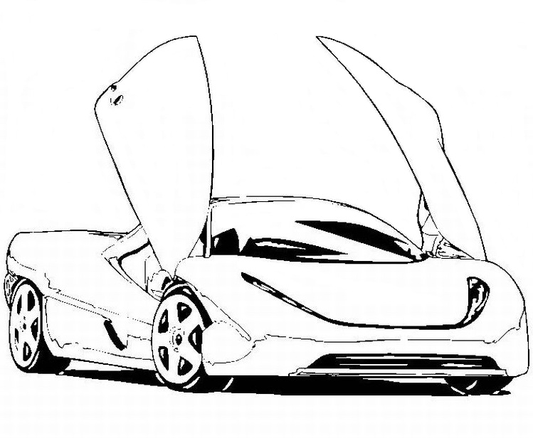 Pictures Of Sports Cars To Colour In