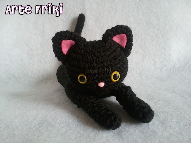 gato negro amigurumi black cat crochet ganchillo peluche