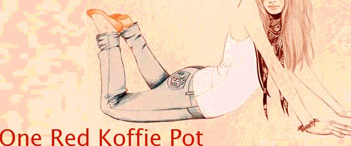 one red koffie pot