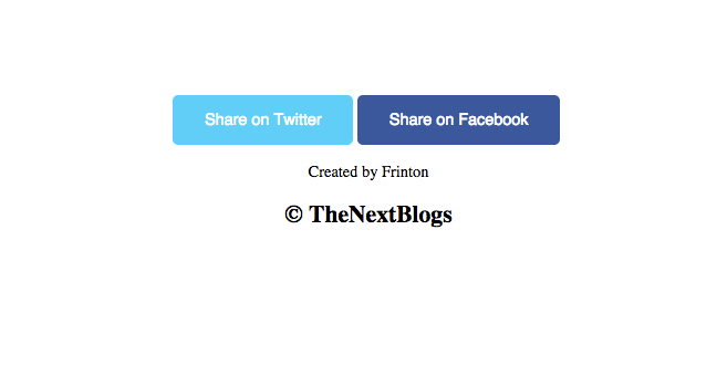 Facebook Plus Twitter Share Button Using CSS and Javascript - The Next
