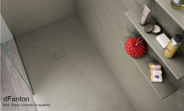 dFanton - plato ducha Mod. Beton Cemento de Acquabella -