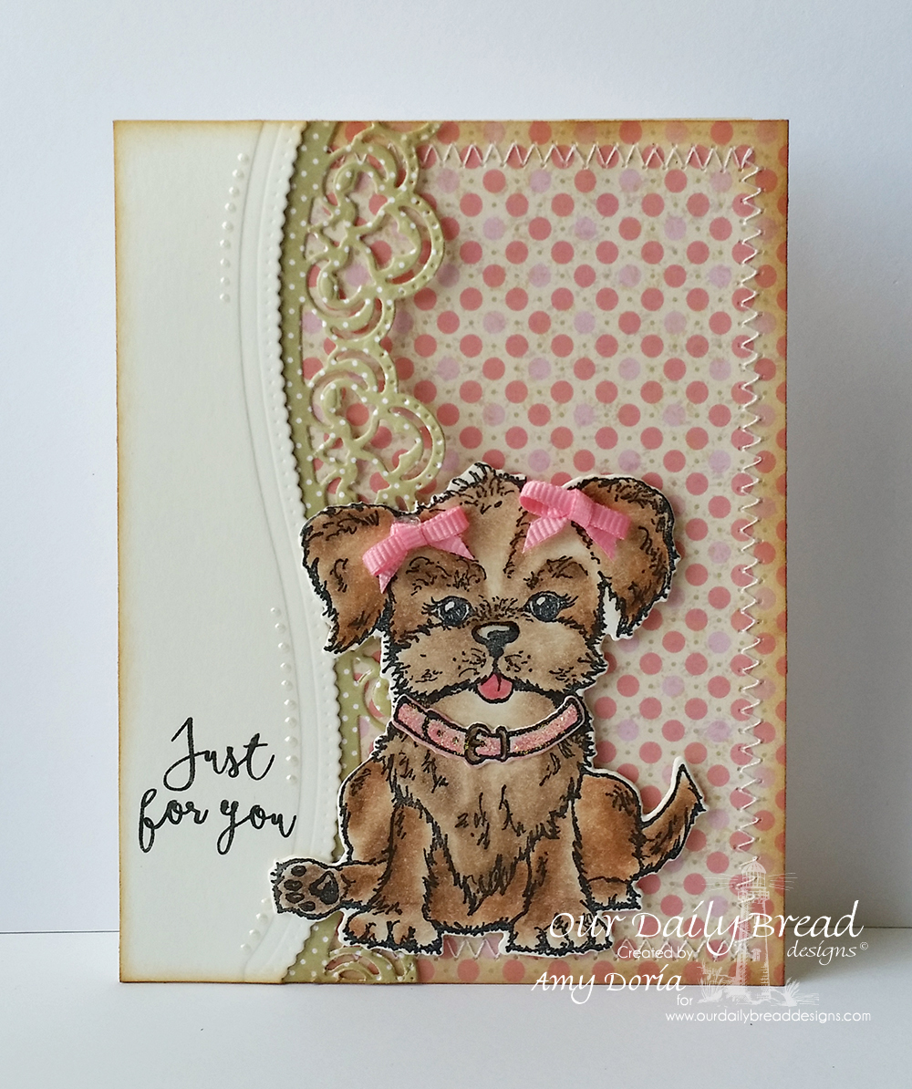 Amarilys's Scrappy Corner monday...Just for You puppy card