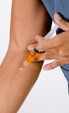 Anabolic steroid injection site infection