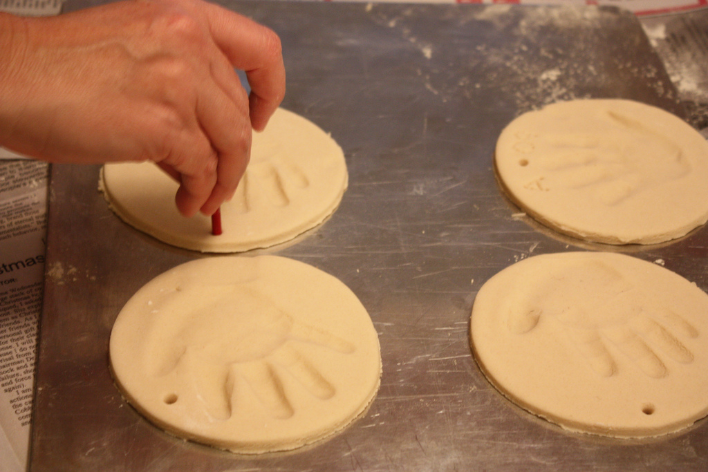 Hand Print Dough Ornaments Hand Print Dough Ornaments