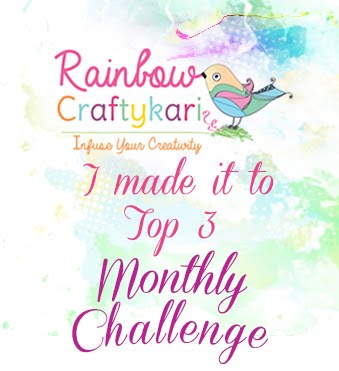Made it Top 3 @ Rainbow Craftykari March'17 Challenge