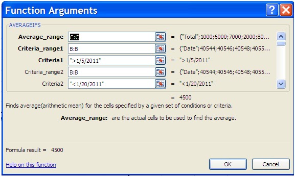 match date range in excel