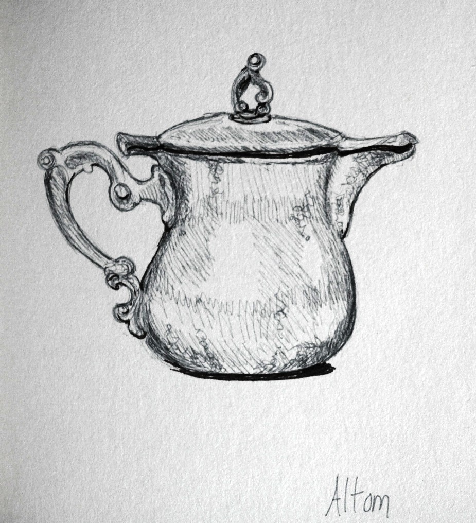 tea set drawing
