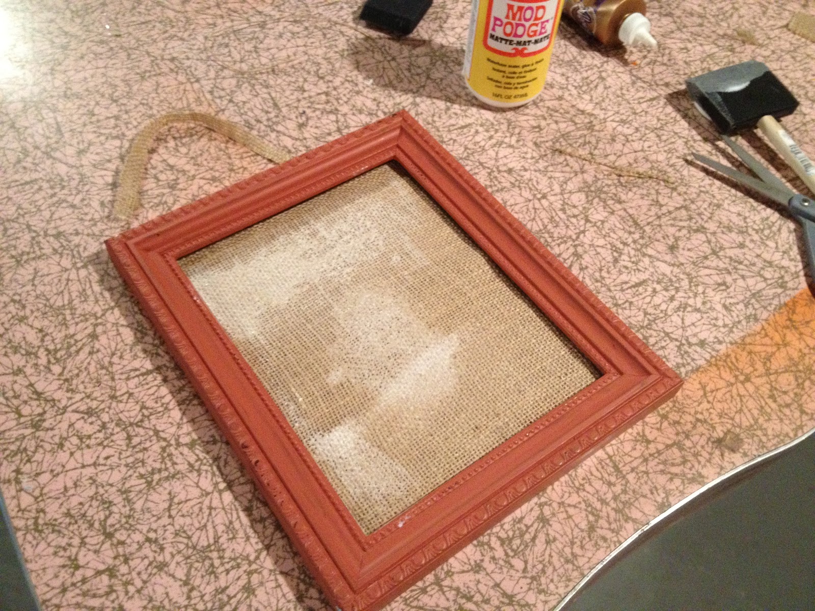 DIY Burlap Frame Time 2 Save
