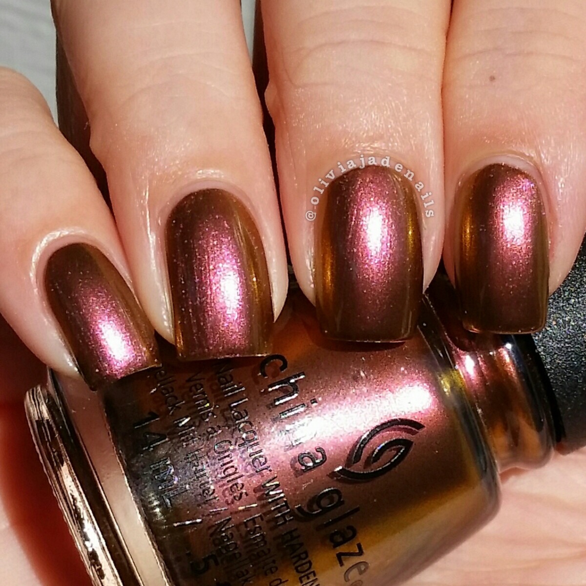 China Glaze Cabin Fever swatched by Olivia Jade Nails