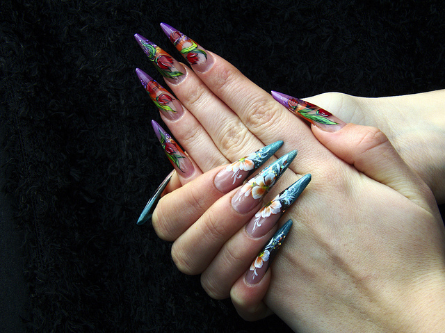 Acrylic Nails: Long acrylic nails