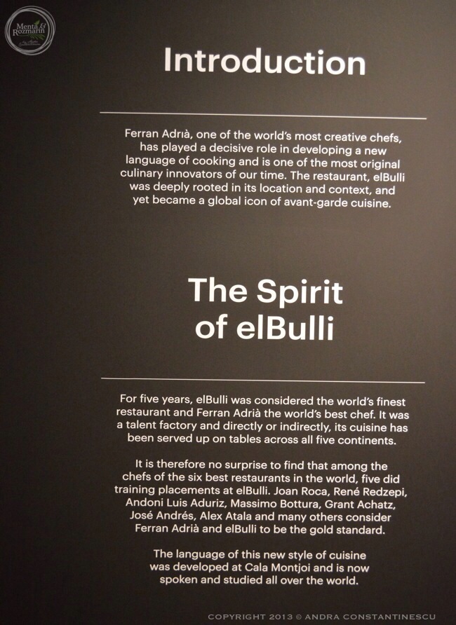 "An audience with Ferran Adria" si expozitia "El Bulli: Ferran Adria and The Art of Food" "An audience with Ferran Adria" si expozitia "El Bulli: Ferran Adria and The Art of Food"
