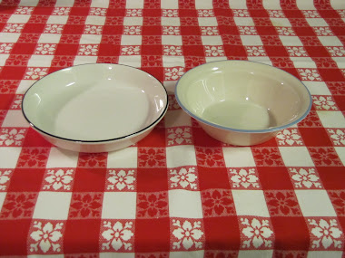 Salad bowl bought from Red Lobster paired with a Corelle cereal bowl