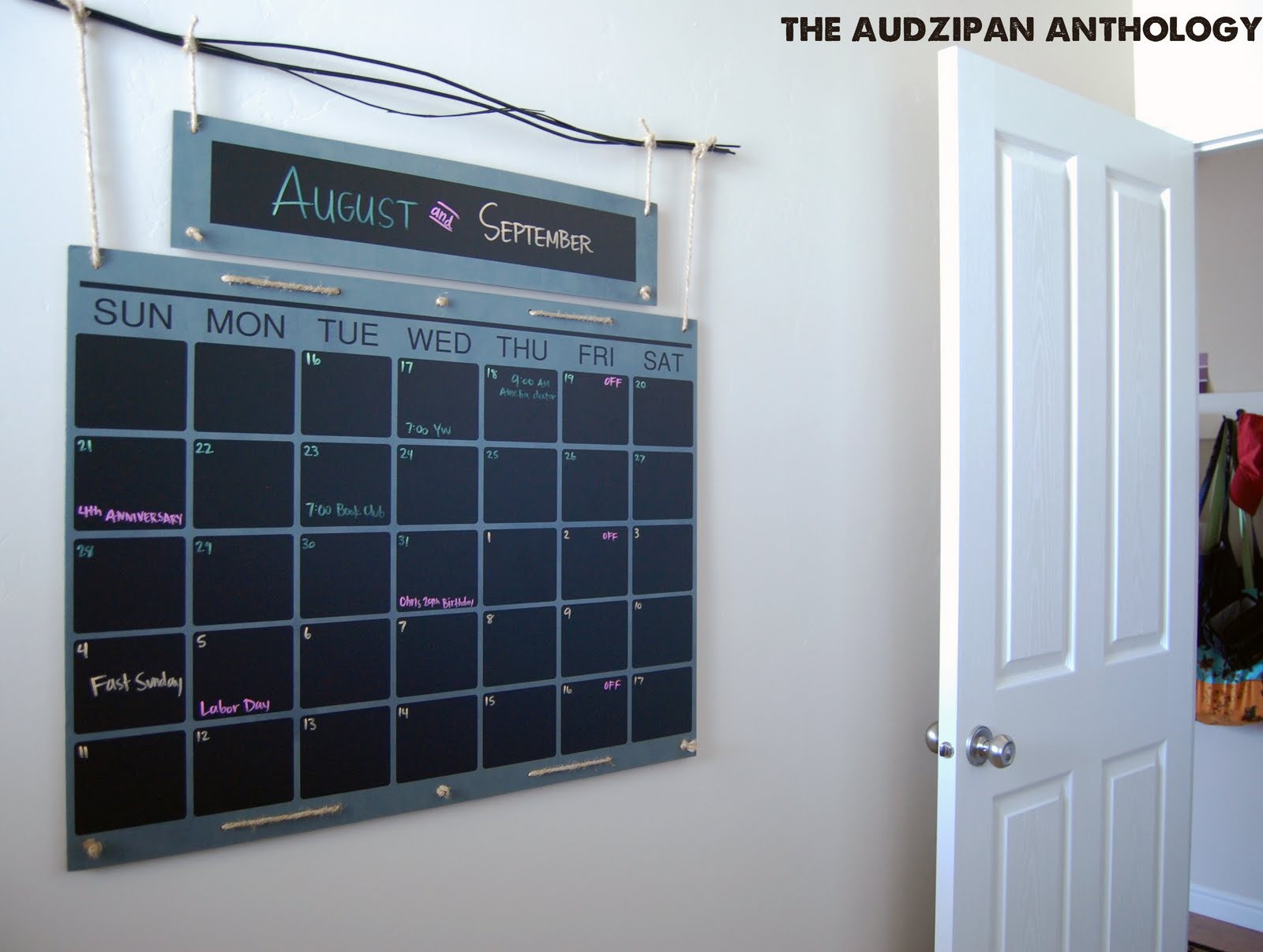 the audzipan anthology: Chalkboard Calendar the audzipan anthology: Chalkboard Calendar