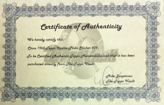certificate of authenticity template word